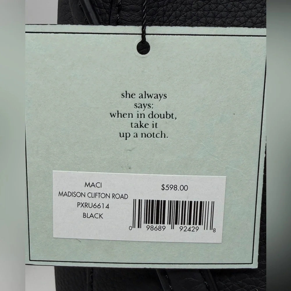 Kate Spade New York x The Madison Ave. Collection NWT Tote Black Leather